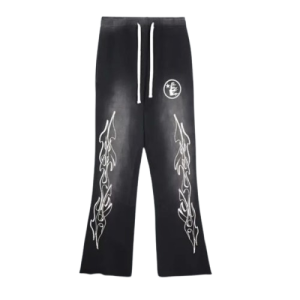 Hellstar Flame Flare Sweatpants Black