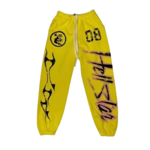 Hellstar Flame Flare Sweatpants Yellow