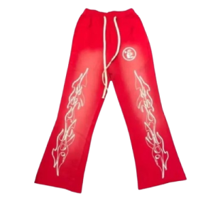 Hellstar Studios Flame Sweatpants Red